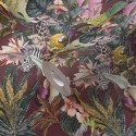 Papeldecor|Tapete Blumen Tiere roter Hintergrund|Tapeten