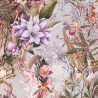 Papeldecor|Papier Peint fleurs exotiques vert violet|Papier Peint