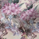 Papeldecor|Tapete fröhliche rosa-grüne Blumen|Tapeten