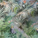 Papeldecor|Wallpaper flora fauna green jungle|Wallpaper