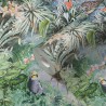 Papeldecor|Papel Pintado flora fauna selva verde|Papel Pintado