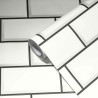 Papeldecor|Wallpaper black and white bathroom tiles|Wallpaper