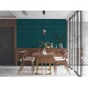 Papeldecor|Papier Peint métallisé bleu géométrie|Papier Peint