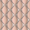 Papeldecor|Papel Pintado rombos retro rosa plata|Papel Pintado