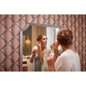 Papeldecor|Wallpaper retro pink silver rhombuses|Wallpaper