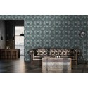 Papeldecor|Wallpaper metallic turquoise blue cement|Wallpaper