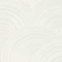 Papeldecor|Papel Pintado semicírculos blanco plata|Papel Pintado
