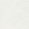 Papeldecor|Papier Peint demi-cercles blanc argenté|Papier Peint