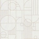 Papeldecor|Tapete Art Deco weiß gold|Tapeten