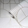 Papeldecor|Papel Pintado Art Deco blanco dorado|Papel Pintado