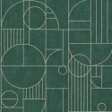 Papeldecor|Papier Peint Art Déco vert doré|Papier Peint