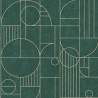 Papeldecor|Papier Peint Art Déco vert doré|Papier Peint