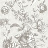 Papeldecor|Tapete Vintage Rosen in Weiß und Grau|Tapeten