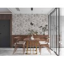 Papeldecor|Tapete Vintage Rosen in Weiß und Grau|Tapeten