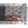 Papeldecor|Papier Peint fleurs vintage blanc noir|Papier Peint