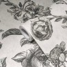 Papeldecor|Tapete Vintage-Blumen Weiß Schwarz|Tapeten