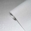 Papeldecor|Papier Peint textile minimaliste blanc argenté|Papier Peint