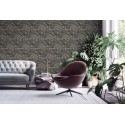 Papeldecor|Wallpaper shiny black and gold damask|Wallpaper