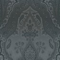 Papeldecor|Papier Peint damas noir argent brillant|Papier Peint