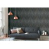 Papeldecor|Wallpaper black and shiny silver damask|Wallpaper