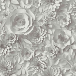 Casadeco|Papier peint floral grandes fleurs, dahlias multicolores|Floral
