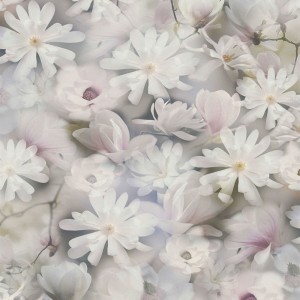 Rasch|Papier peint cerisier en fleur jaune ocre|Fleurs Japonaises