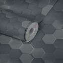 Papeldecor|Wallpaper geometric shapes in gray and black|Wallpaper