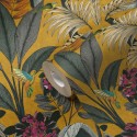 Papeldecor|Papier Peint feuilles tropicales moutarde|Papier Peint