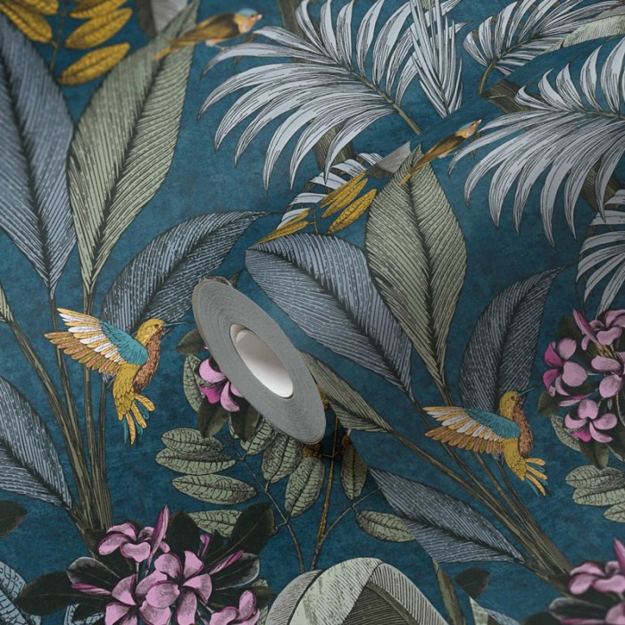 Papeldecor|Tapete tropischer blauer Dschungel|Tapeten