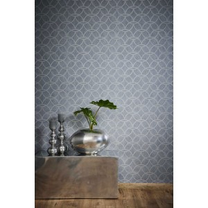 Caselio|Retro modern wallpaper with turquoise circles|Circles 2