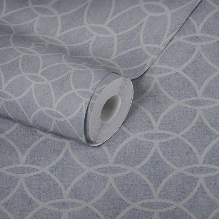 Papeldecor|Wallpaper bright blue gray circles|Wallpaper