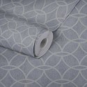 Papeldecor|Tapete leuchtende blaue graue Kreise|Tapeten