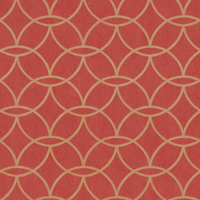 Papeldecor|Papel Pintado geométrico rojo dorado|Papel Pintado