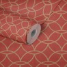 Papeldecor|Papel Pintado geométrico rojo dorado|Papel Pintado