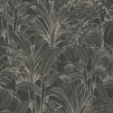 Grandeco|Papier peint botanique grandes feuilles noires|Papier Peint