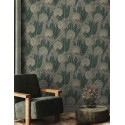 Grandeco|Papier peint floral vert tropical brillant|Papier Peint