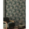 Grandeco|Papier peint floral vert tropical brillant|Papier Peint