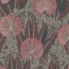 Grandeco|Papier peint floral prune métallisé|Papier Peint