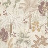 Grandeco|Papier peint palmiers tropicaux beige et or|Papier Peint
