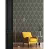 Grandeco|Tapete Palmen Gatsby Stil grau und gold|Tapeten