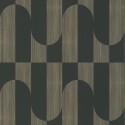 Grandeco|Geometric wallpaper black and gold metallic|Wallpaper