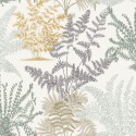 Grandeco|Botanical wallpaper ferns white background|Wallpaper