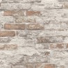 Grandeco|Papier peint briques usées avec plâtre|Papier Peint