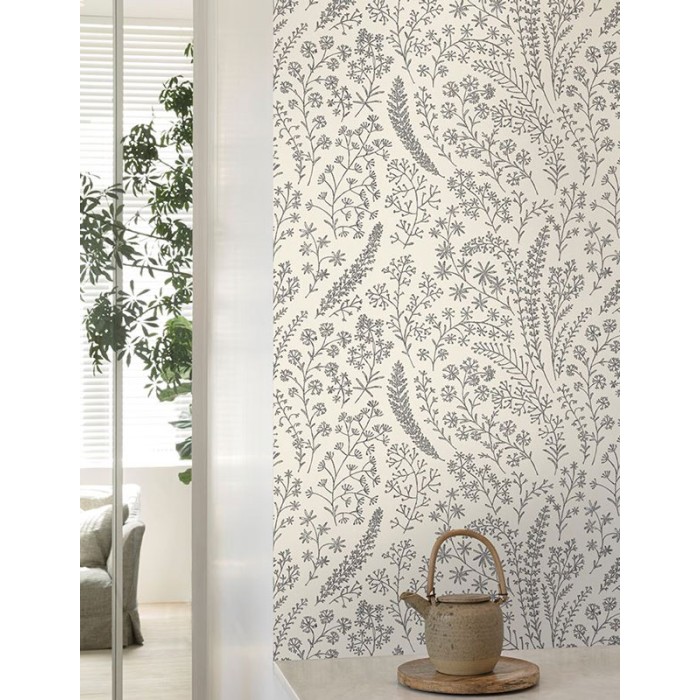 Grandeco|Papel pintado floral ramilletes escandinavo|Asperia