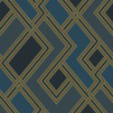Papeldecor|Wallpaper geometric modern blue and gold|Wallpaper