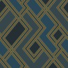 Papeldecor|Wallpaper geometric modern blue and gold|Wallpaper