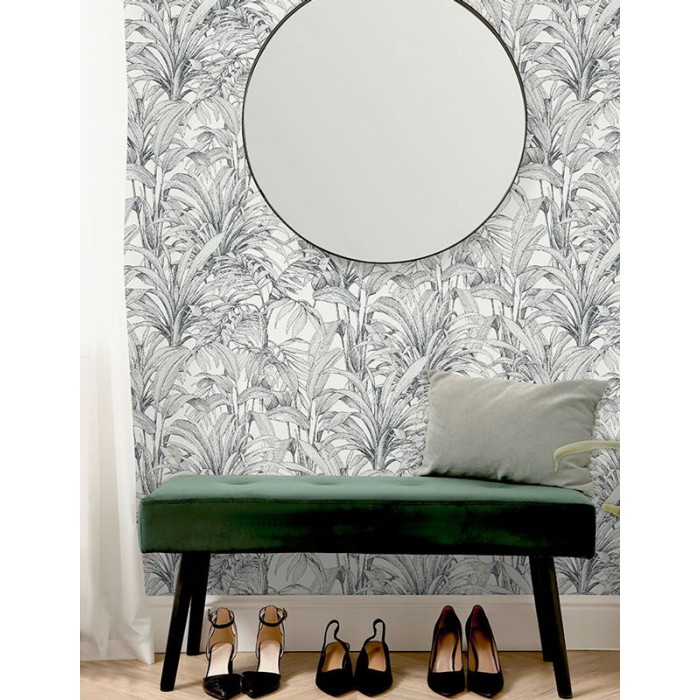 Papeldecor|Papel pintado estampado botánico con hojas|Papel Pintado