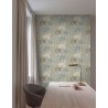 Papeldecor|Tropical wallpaper with turquoise and gold metallic palm trees|Wallpaper