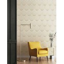 Papeldecor|Papier peint art déco palmiers beige-champagne-or|Papier Peint