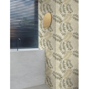 Casadeco|Papier peint floral beige avec imprimé de feuilles élégant|Floral 2